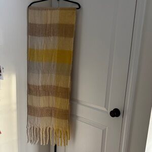 Yellow and Brown Plaid Scarf